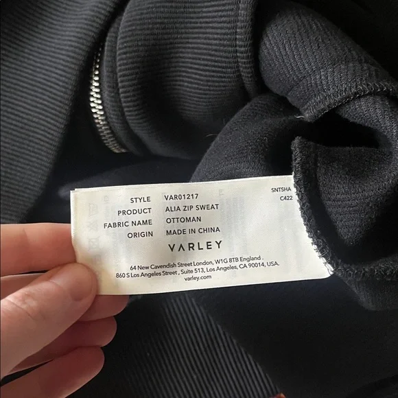 VARLEY ALIA ZIPPED SWEATER BOMBER JACKET SIZE MEDIUM - Picture 9 of 9